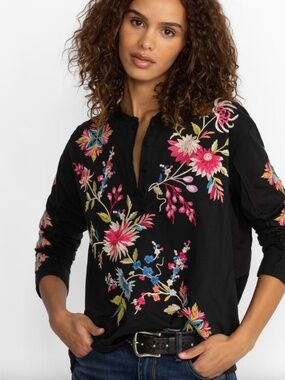 Johnny Was Shirt: JULIE RAW SEAM HENLEY